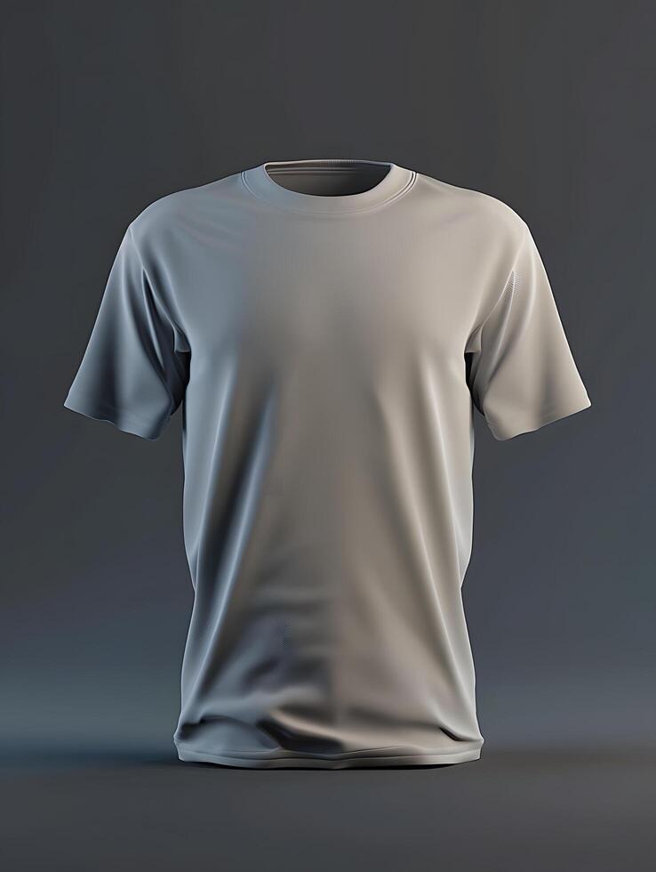 Editable 3d t shirt mockup with floating perspective and transparent background great for creative design projects photo
