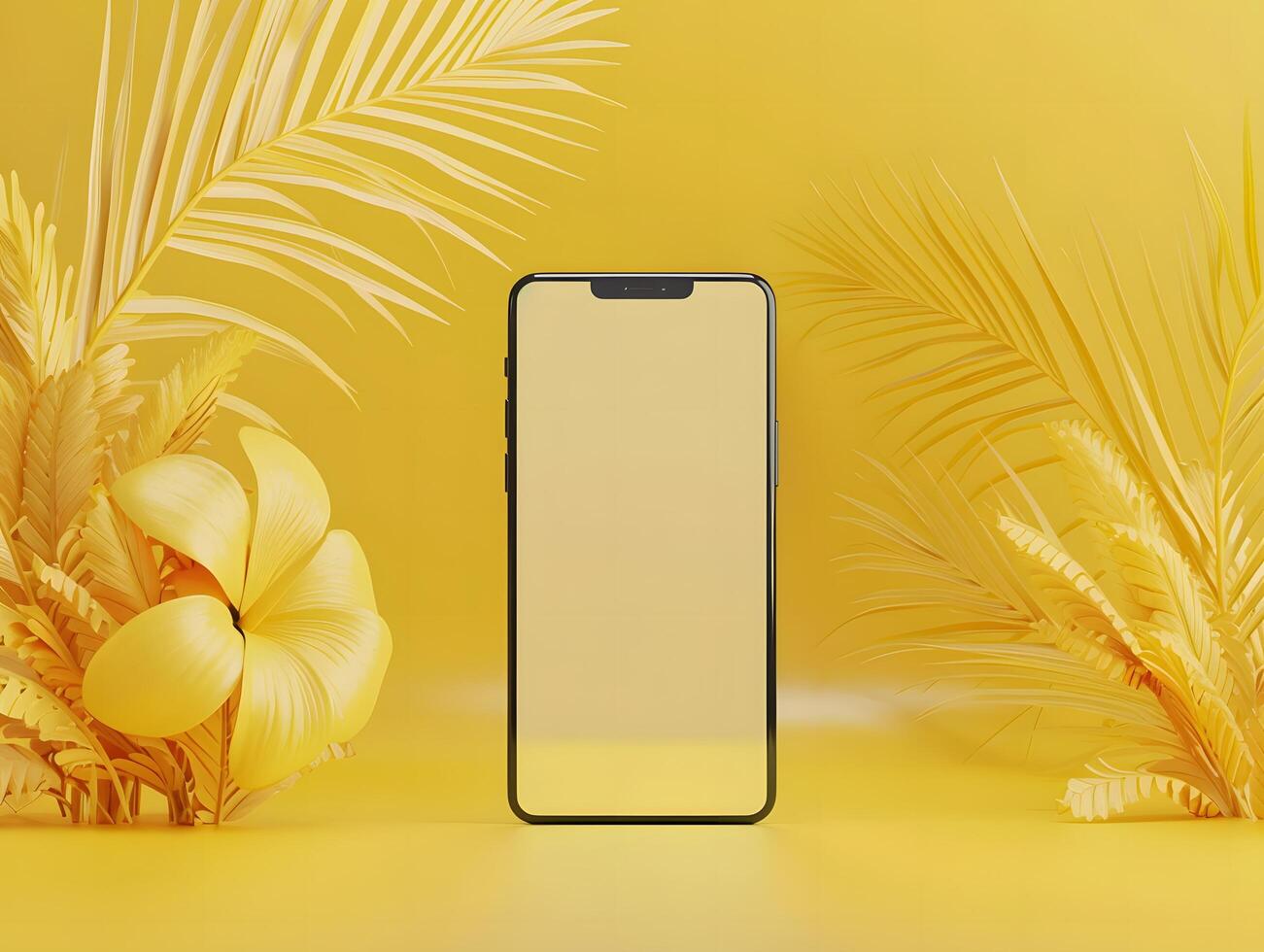 3d render mobile screen mockup for user interface showcase or ecommerce app design photo