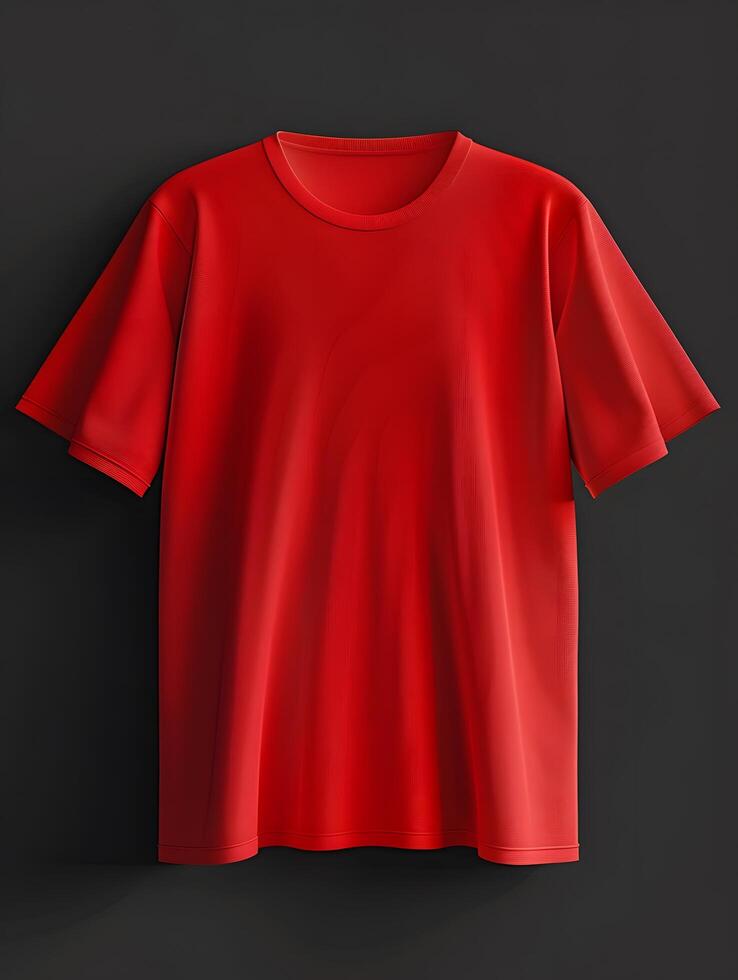 Modern 3d rendered t shirt mockup with smooth fabric texture perfect for clothing line previews or online stores photo