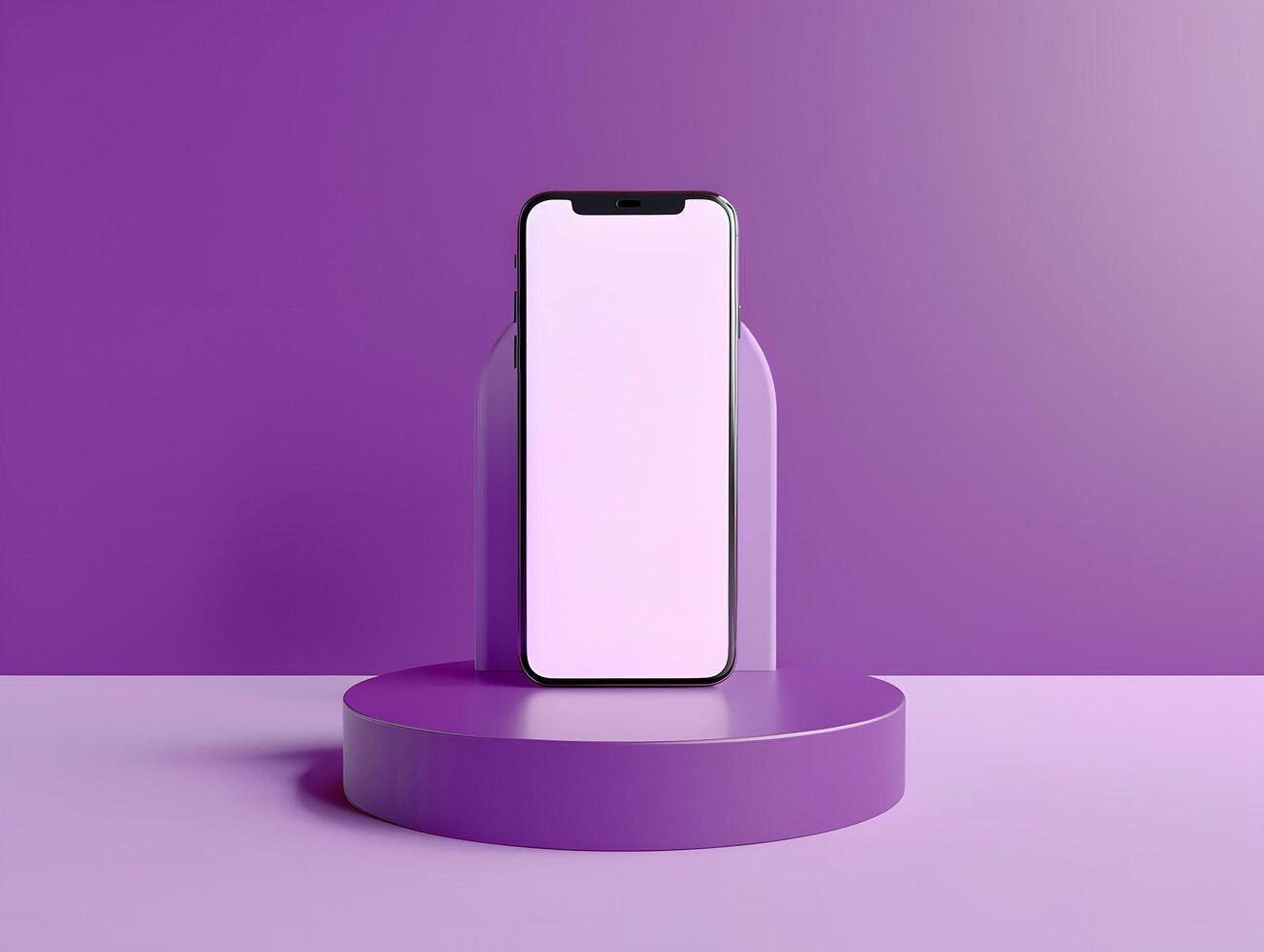 3d rendered phone with blank screen ideal for modern app interfaces or software launch previews photo