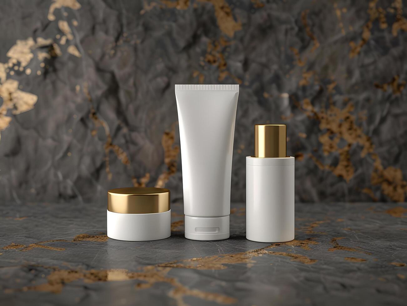 Professional 3d white tube mockup for minimal product identity and branding visuals photo