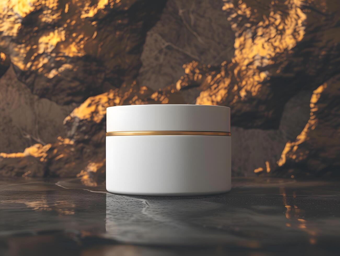 Premium 3d white plastic cosmetic container mockup perfect for advertising and branding visuals photo