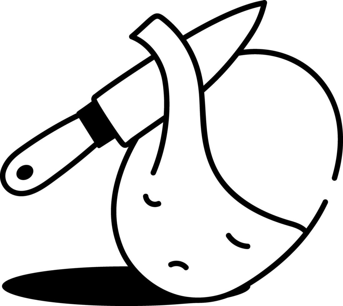 A sketchy style icon representing potato vector