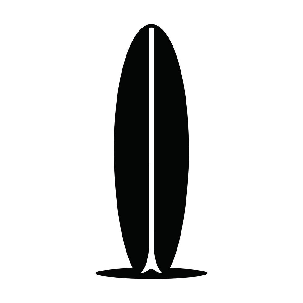 Classic black and white surfboard icon design vector