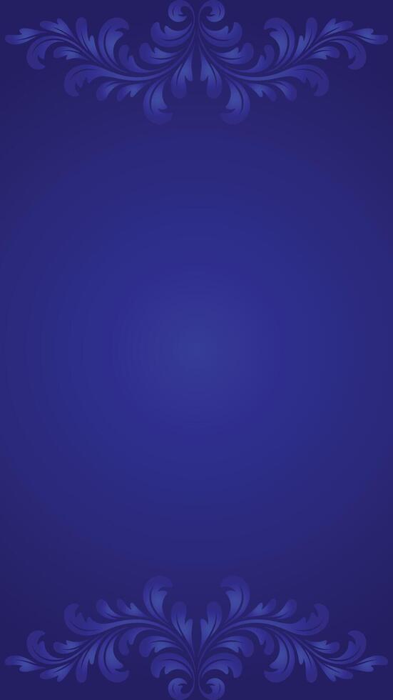 Elegant and blue floral frame background design vector
