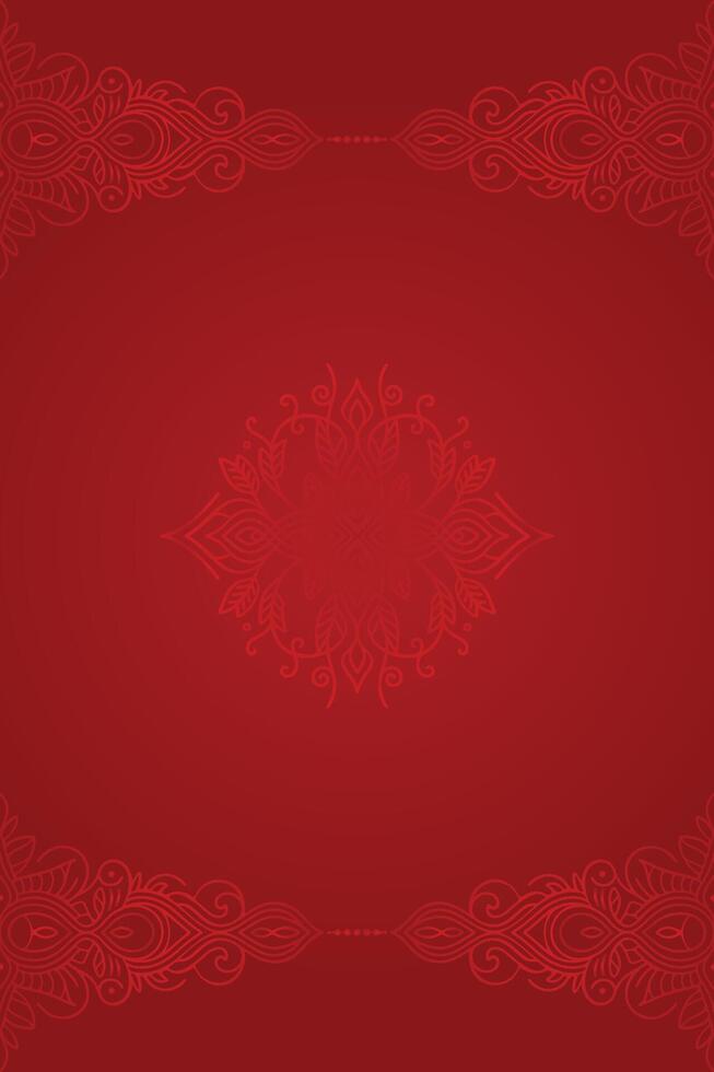 Red elegant ornamental background design vector