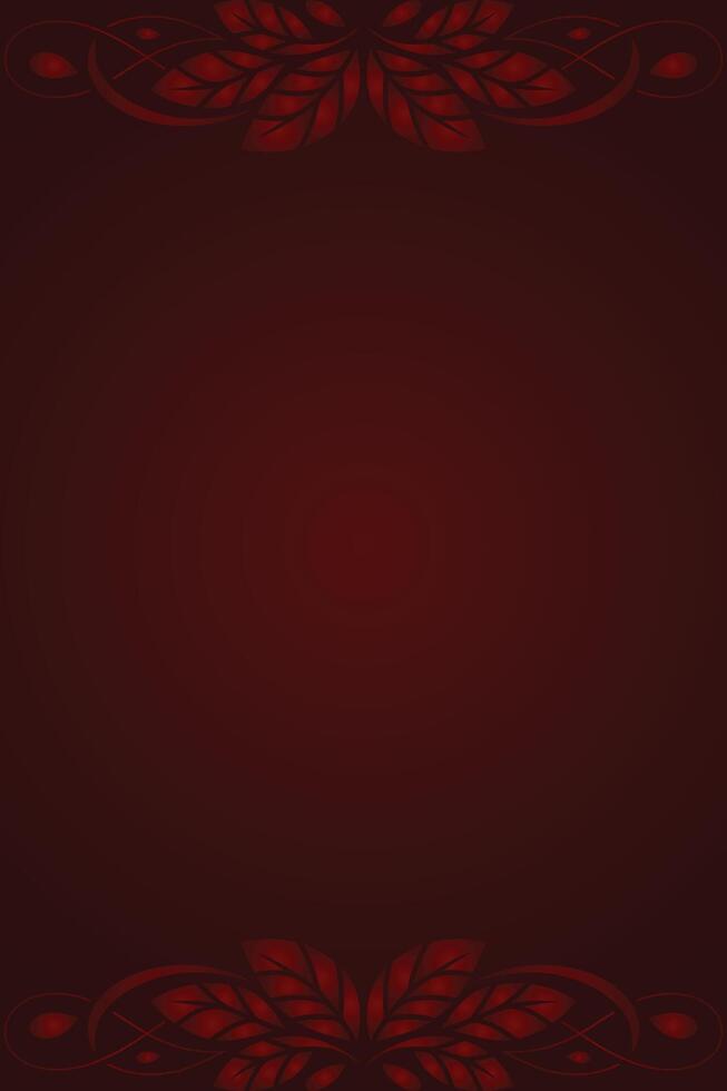 Elegant red floral frame background design vector