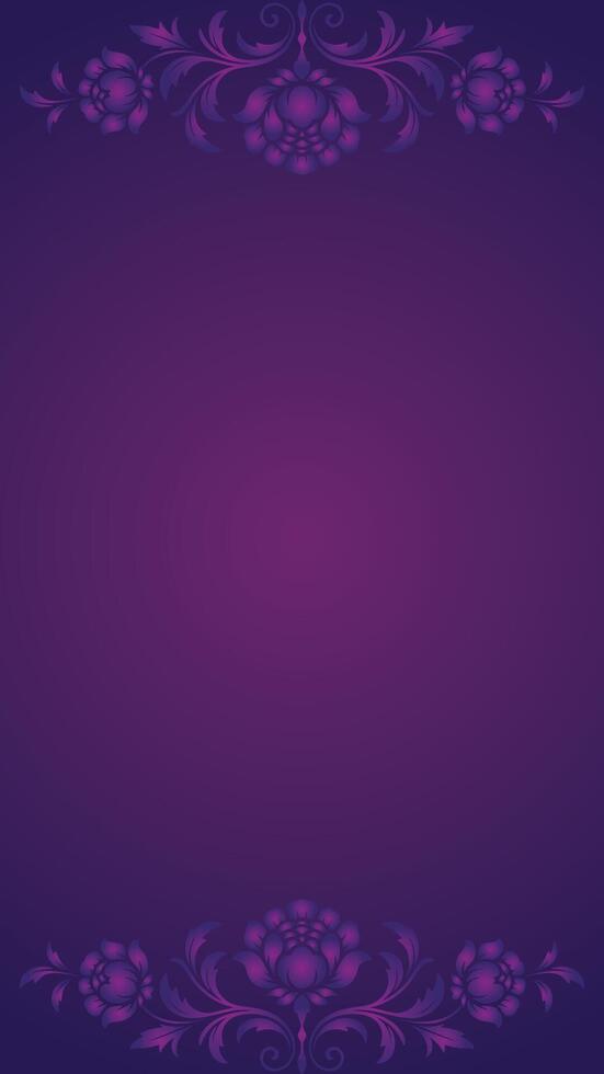 Elegant purple floral frame background design vector