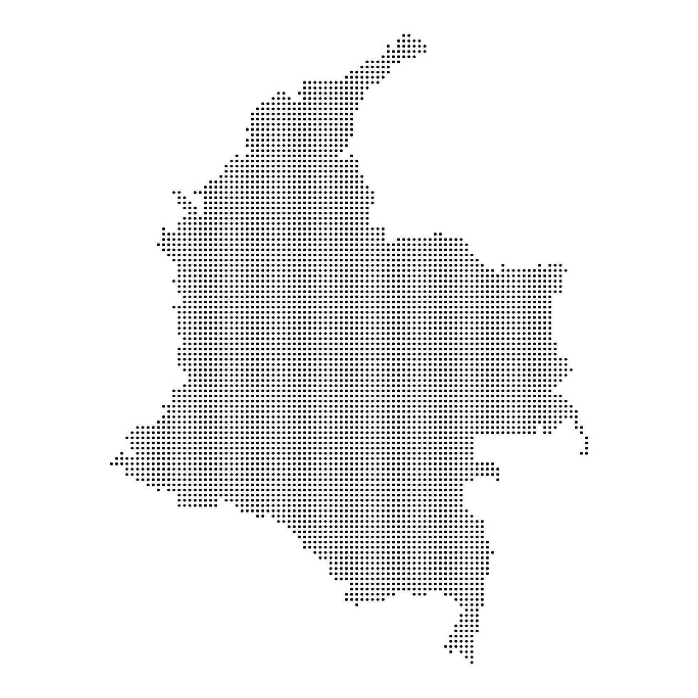 Dotted Map of Colombia vector