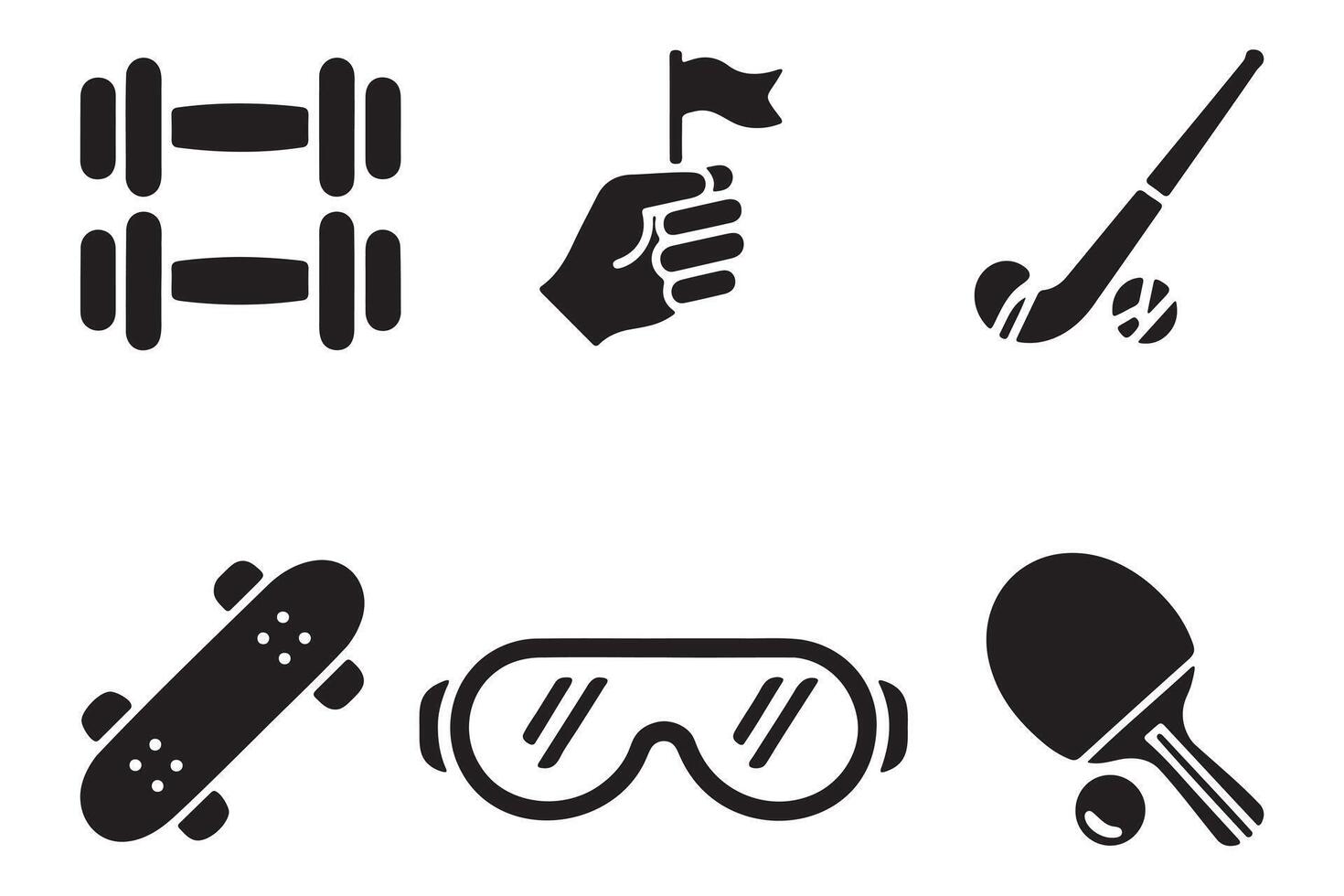 icons of various sports and activities vector