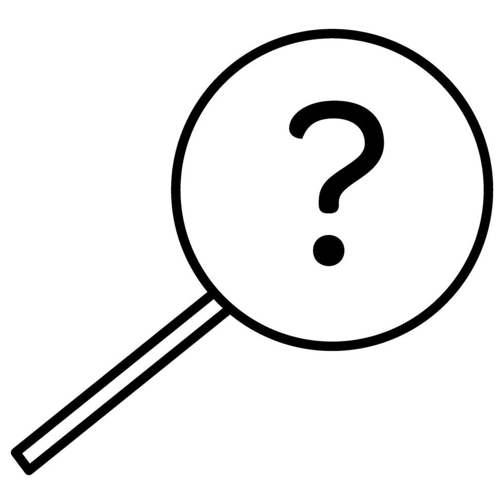 Magnifying glass icon web, research, or detective designs, SEO, research tools, vector