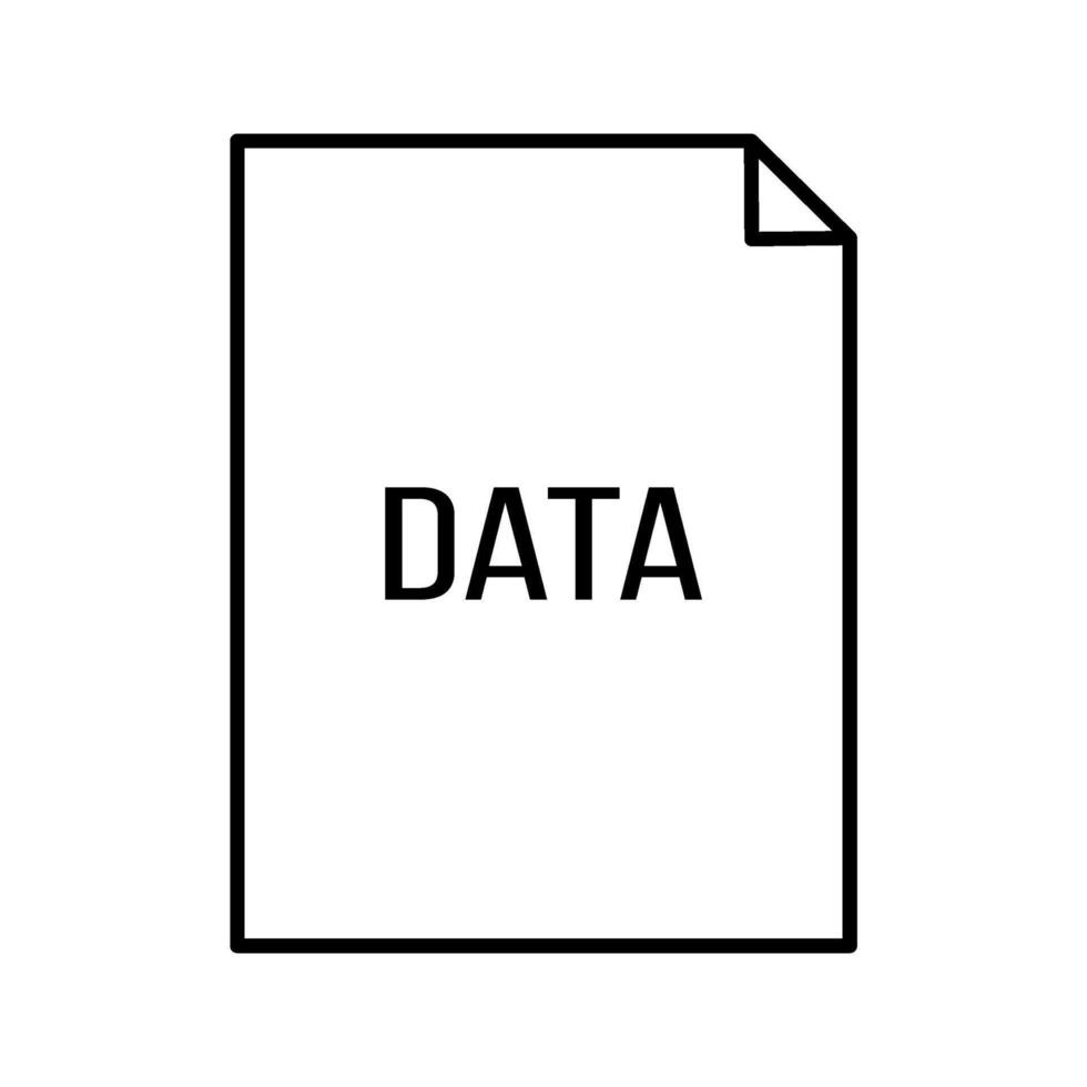Data Outline icon vector
