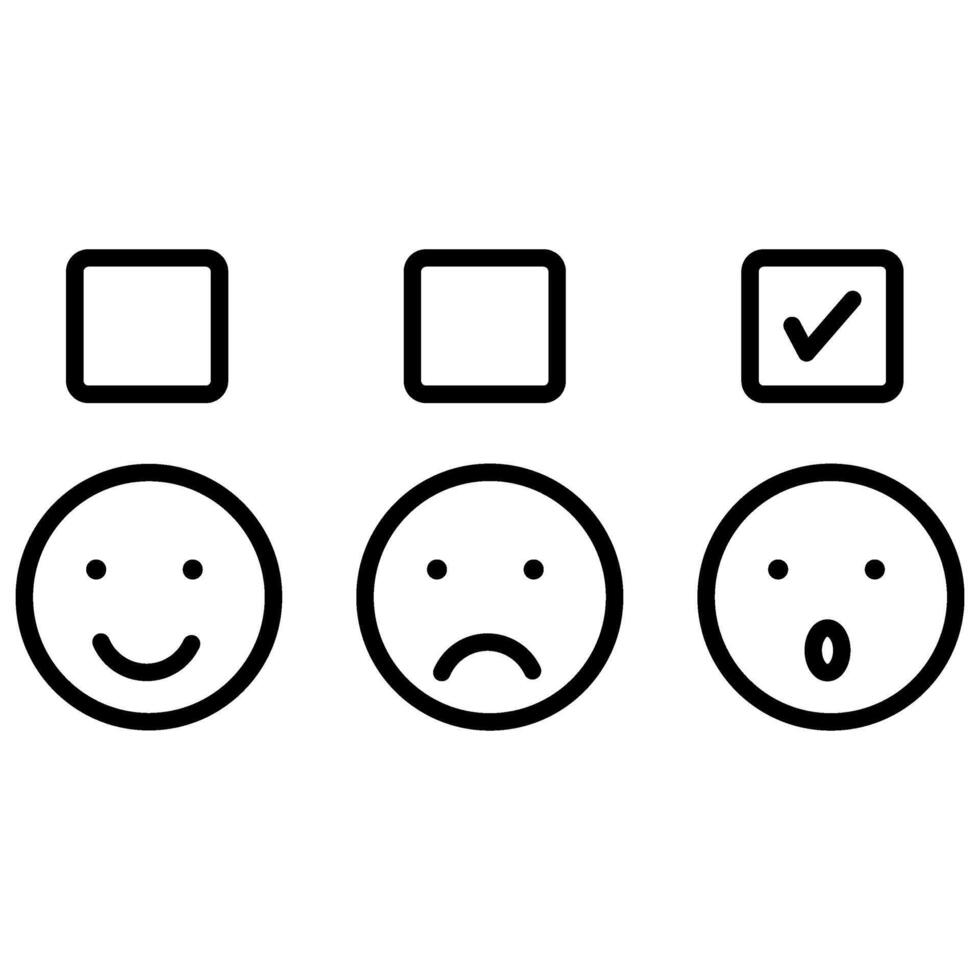Customer service experience and satisfaction. Rating emoji, feedback emoji vector