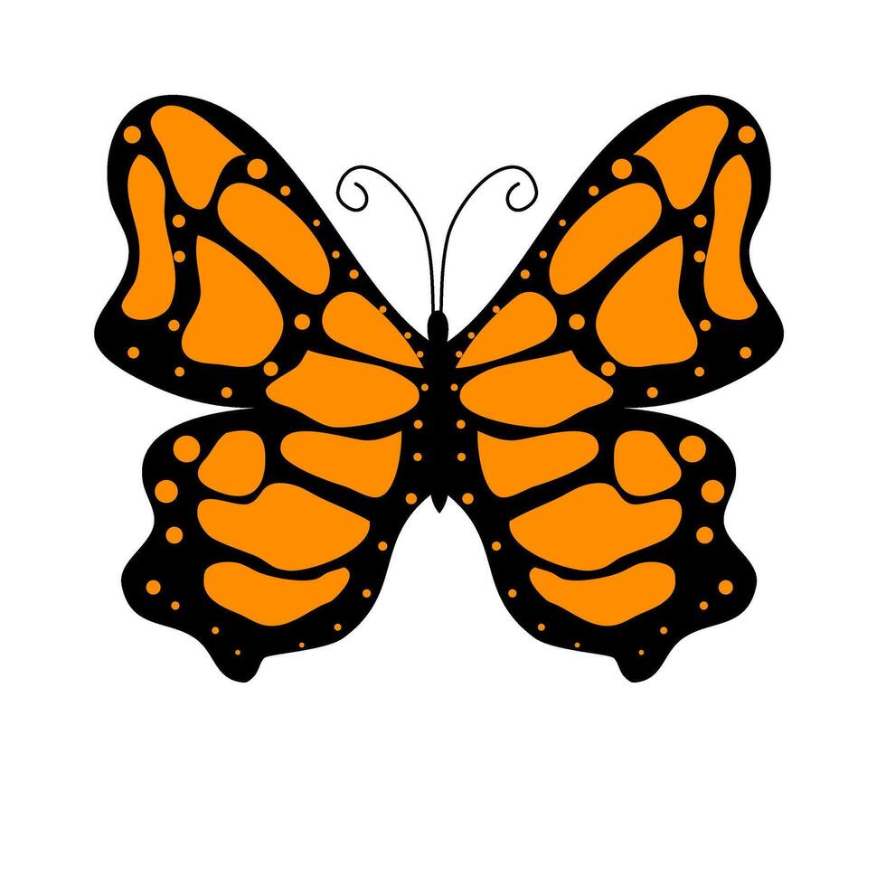 Colorful of yellow butterflies. Trendy modern illustration vector