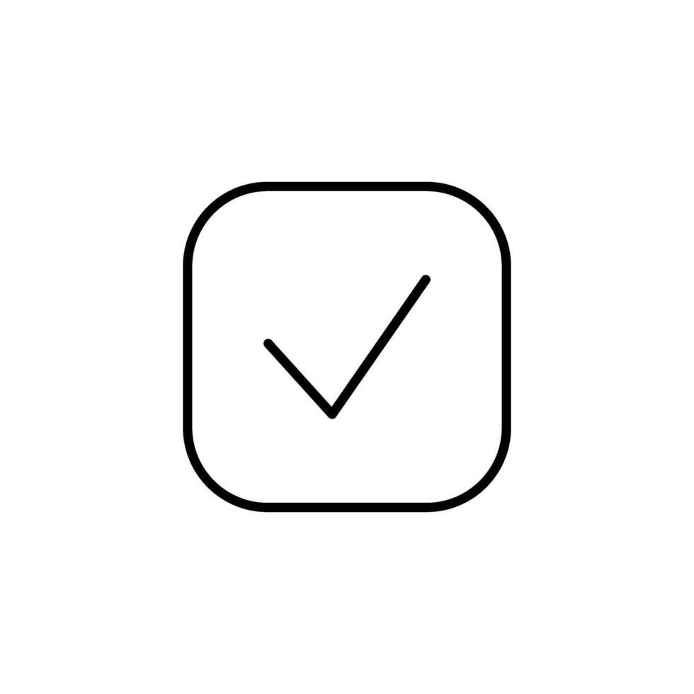 Check box outline icon vector