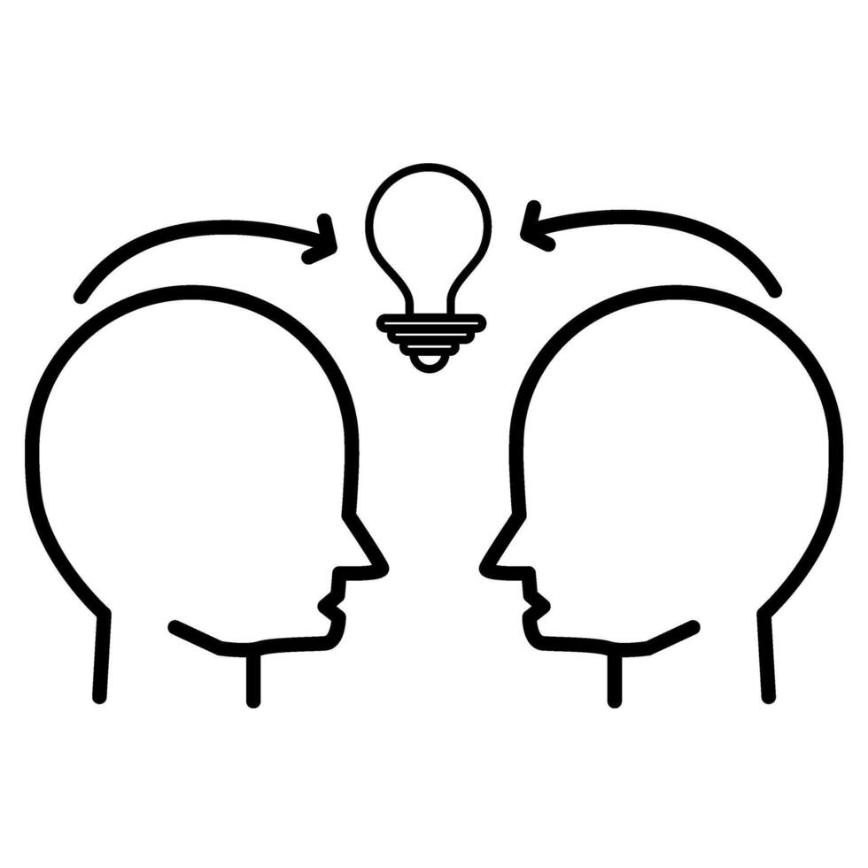 Public relations outline doodle Design illustration vector