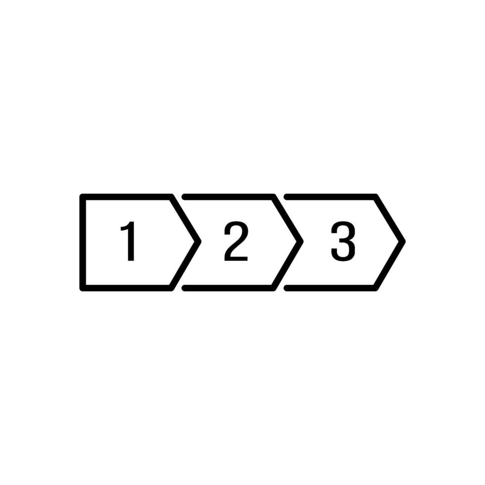 Serial numbe outline icon vector