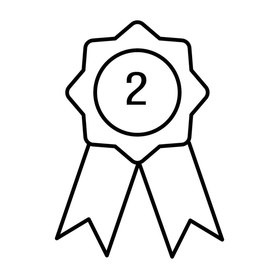 Badge Stamp icon outline editable stroke. Outline icon vector