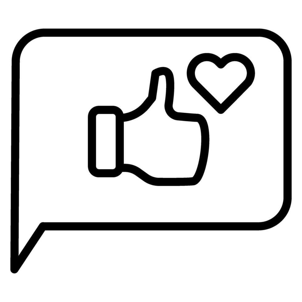 Bubble chat like, love, icon vector