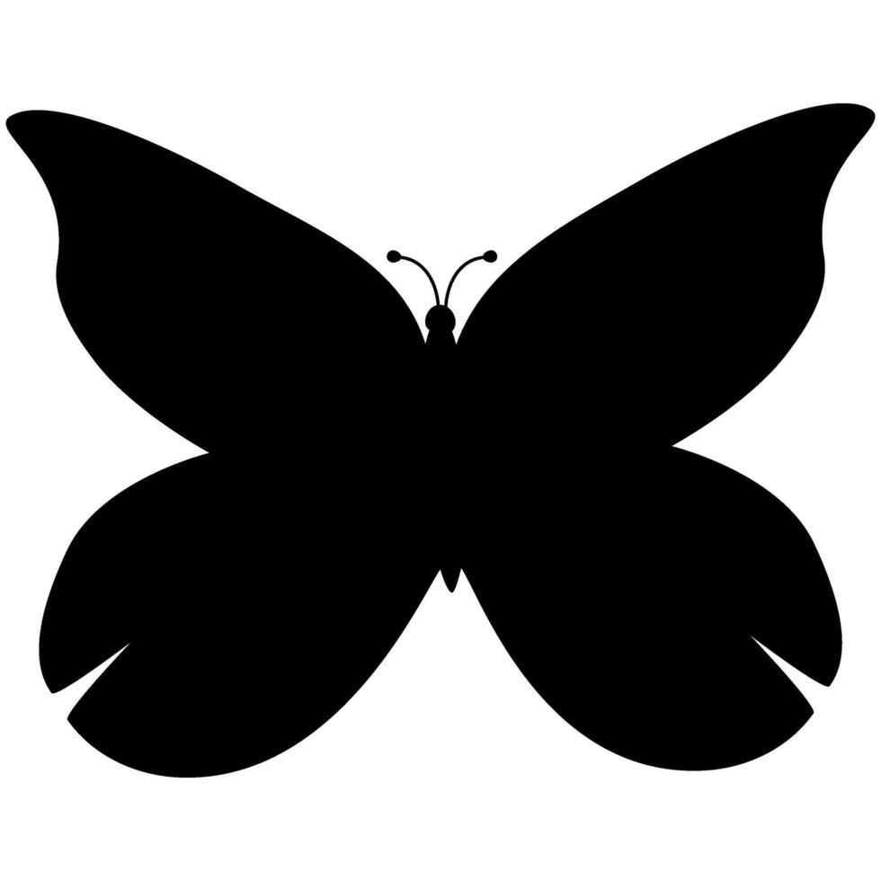 Simple silhouette butterflies illustration. Black butterflies. Silhouettes vector