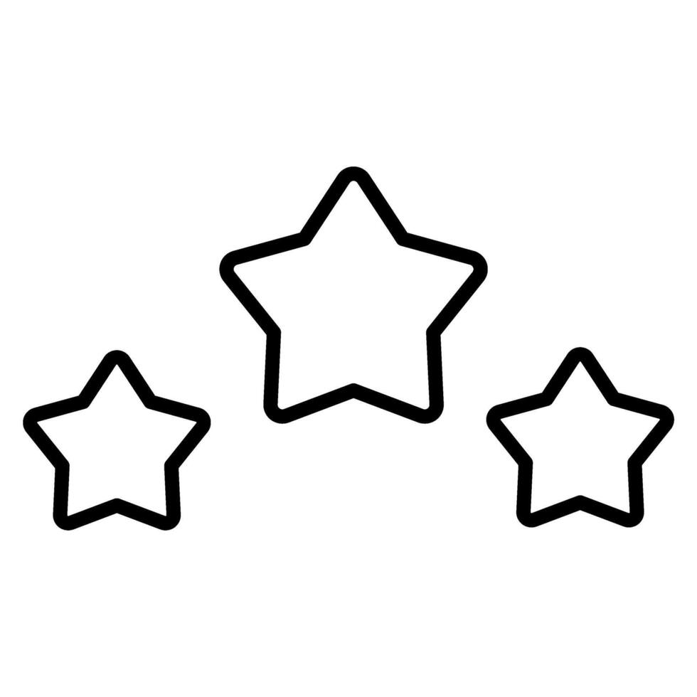 Three stars rating. rate stars - best, top black concept abstract illustration vector