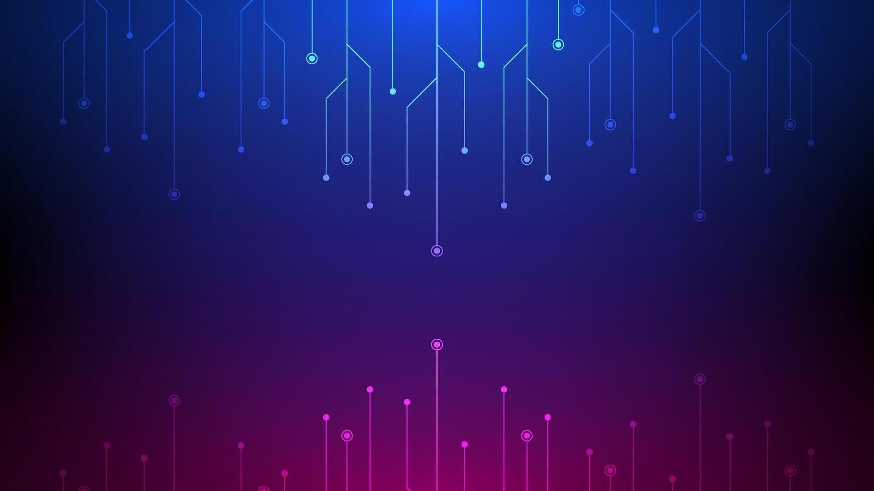 Digital technology circuit background. Futuristic abstract data concept. Design for network connections motherboard circuit board purple and blue . vector