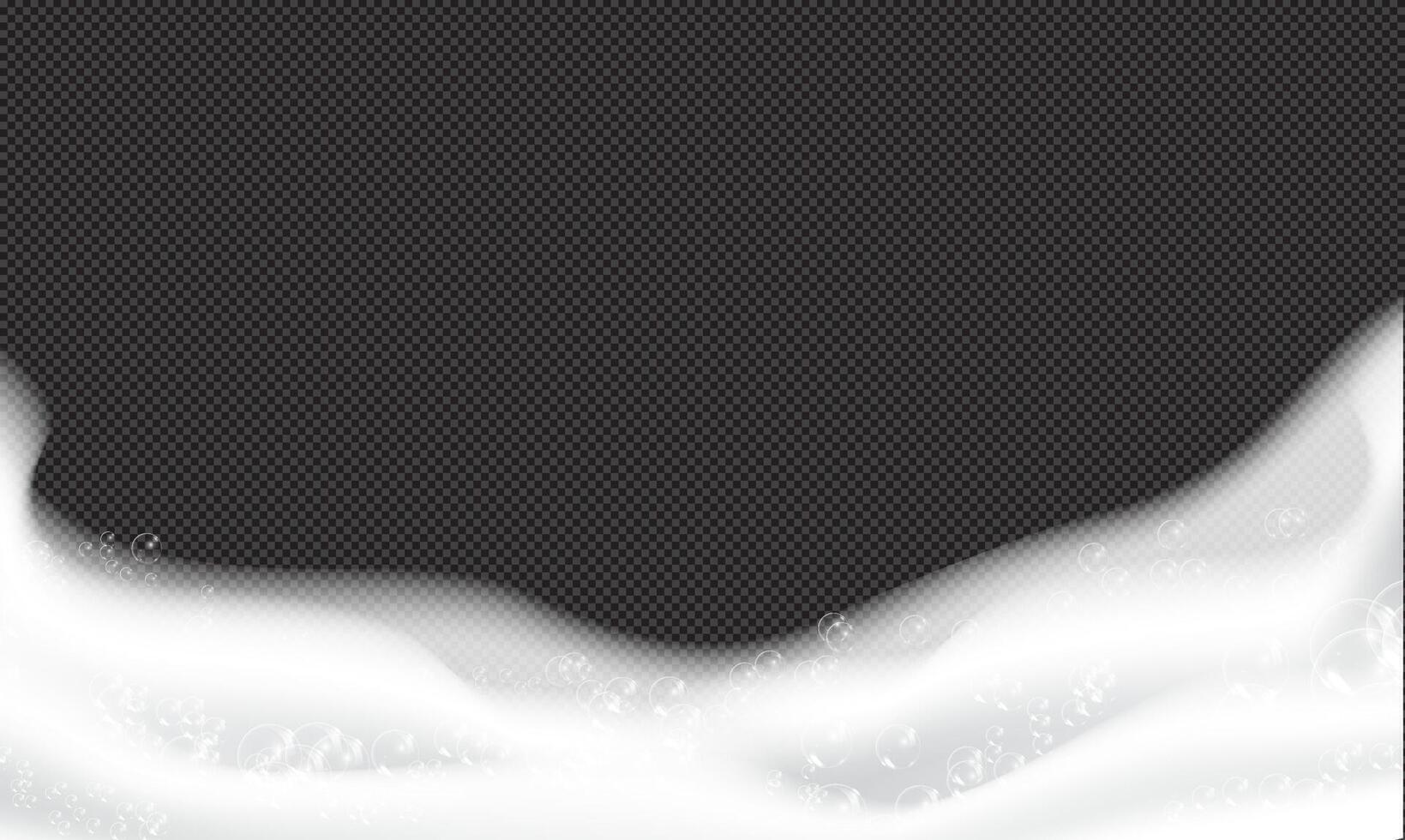 Shampoo and soap foam lather illustration. vector