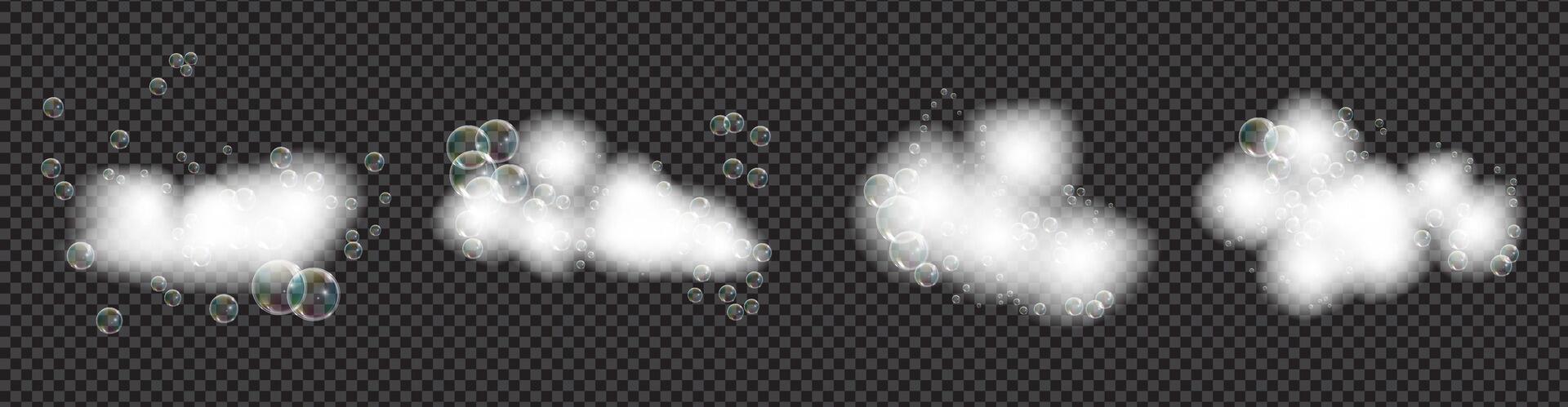 clouds and bubbles graphic design vector