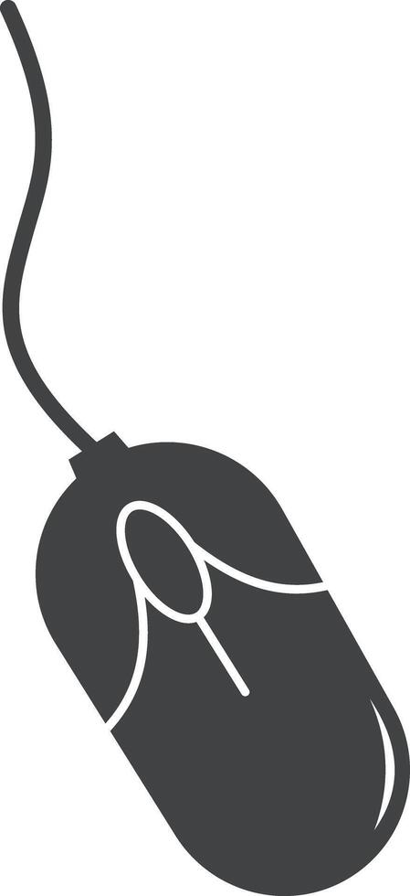 computer mouse icon isolated on white background vector