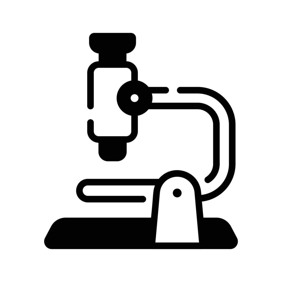 Have a look at this trendy glyph icon of lab microscope. vector