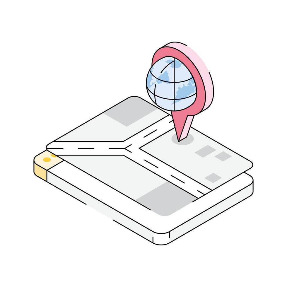 Have a look at this location isometric style icon vector