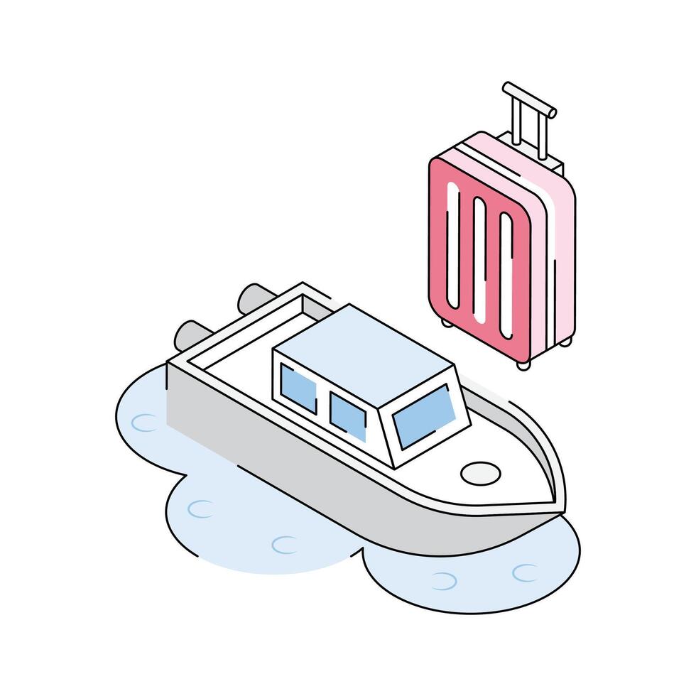 Get a glimpse of this cruise travel isometric icon vector