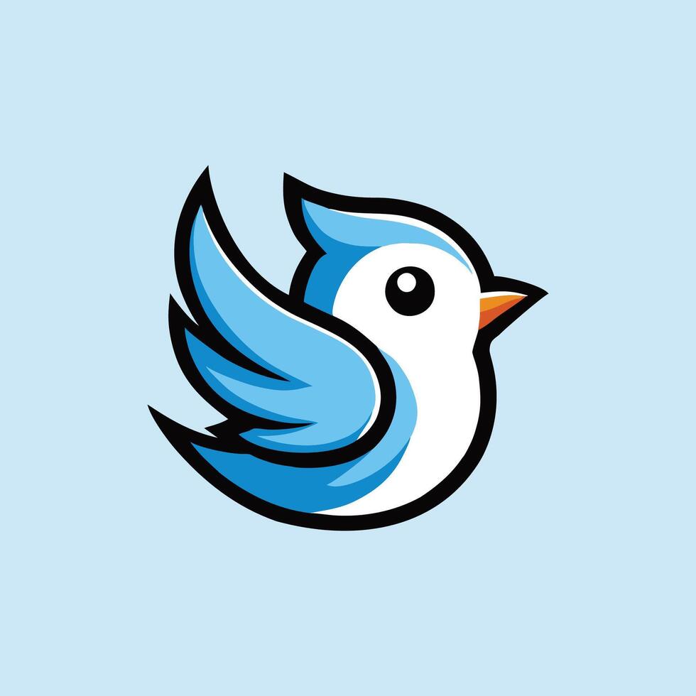 Blue bird company logo vector
