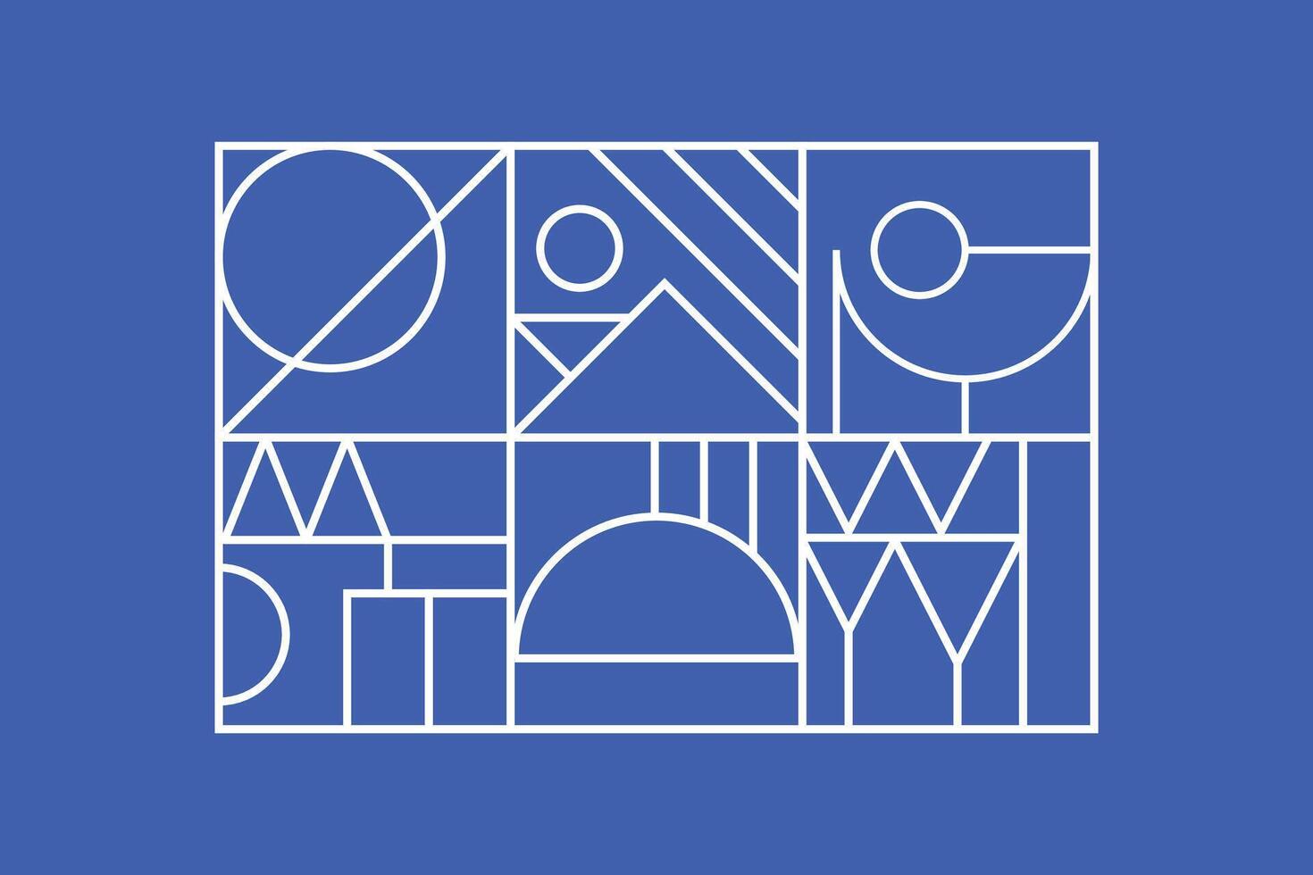 minimalism nordic scandinavian geometric lines vector