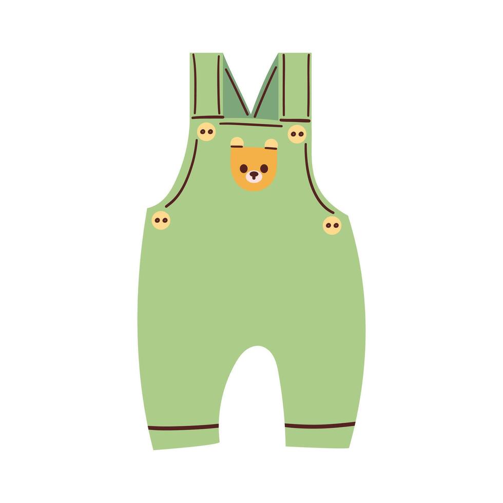 Toddler Kids, Infant Baby clothe Sleep Full Bodysuit, Fashion Flat Sketch Illustration Flat Drawing, Template cartoon illustration isolate on white . vector