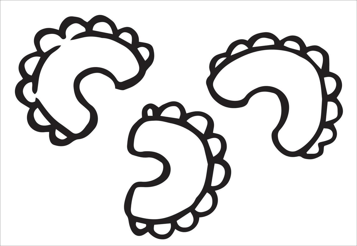 Crown Pasta. Illustration in Doodle Style vector
