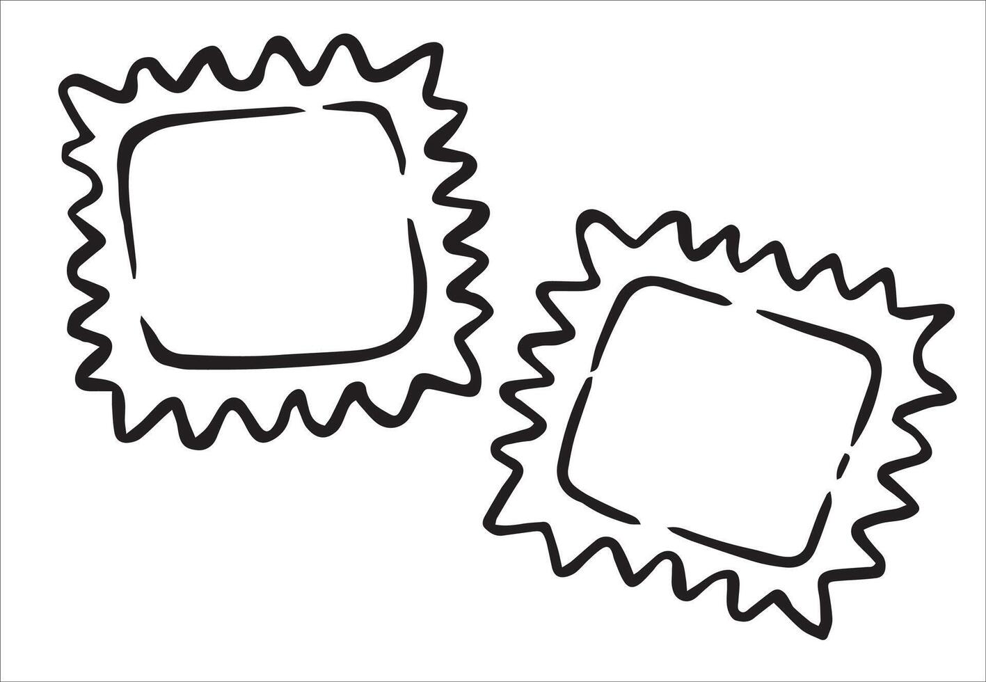Ravioli pasta. Illustration in doodle style vector