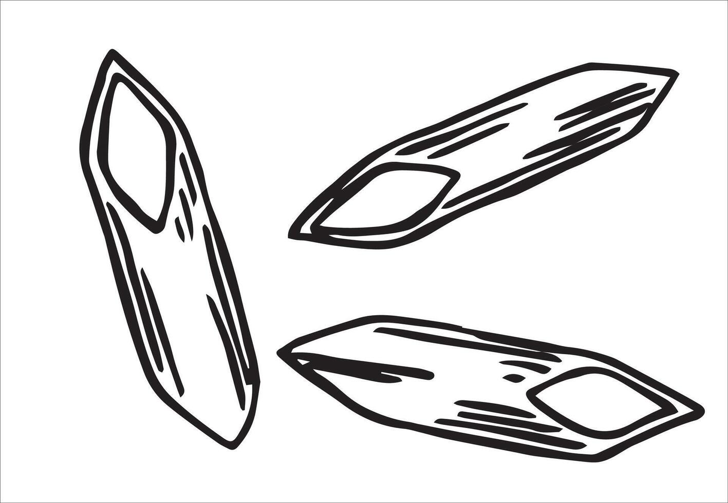 penne pasta. illustration in doodle style vector