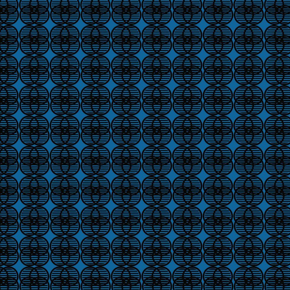 a blue and black pattern with circles vector