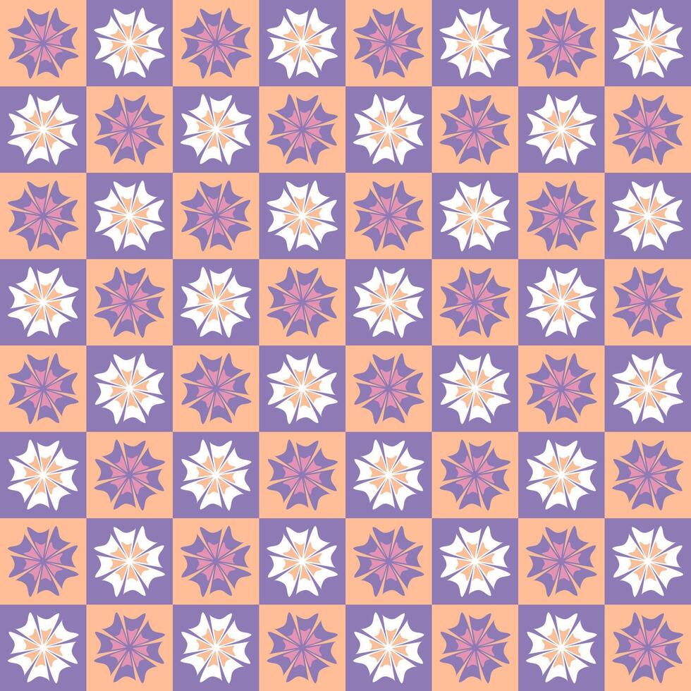 Colorful geometric floral pattern vector