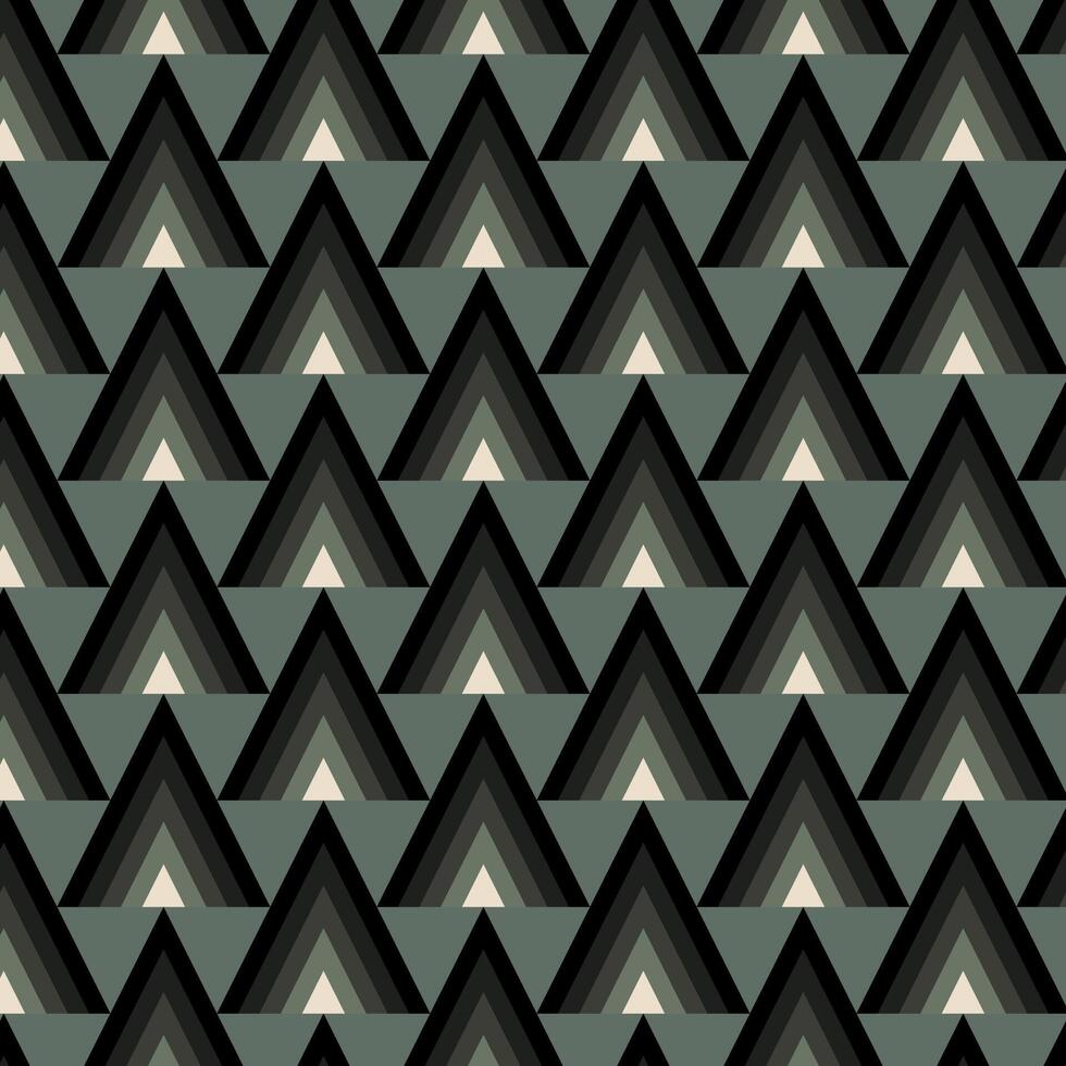 Geometric triangle pattern in dark tones vector