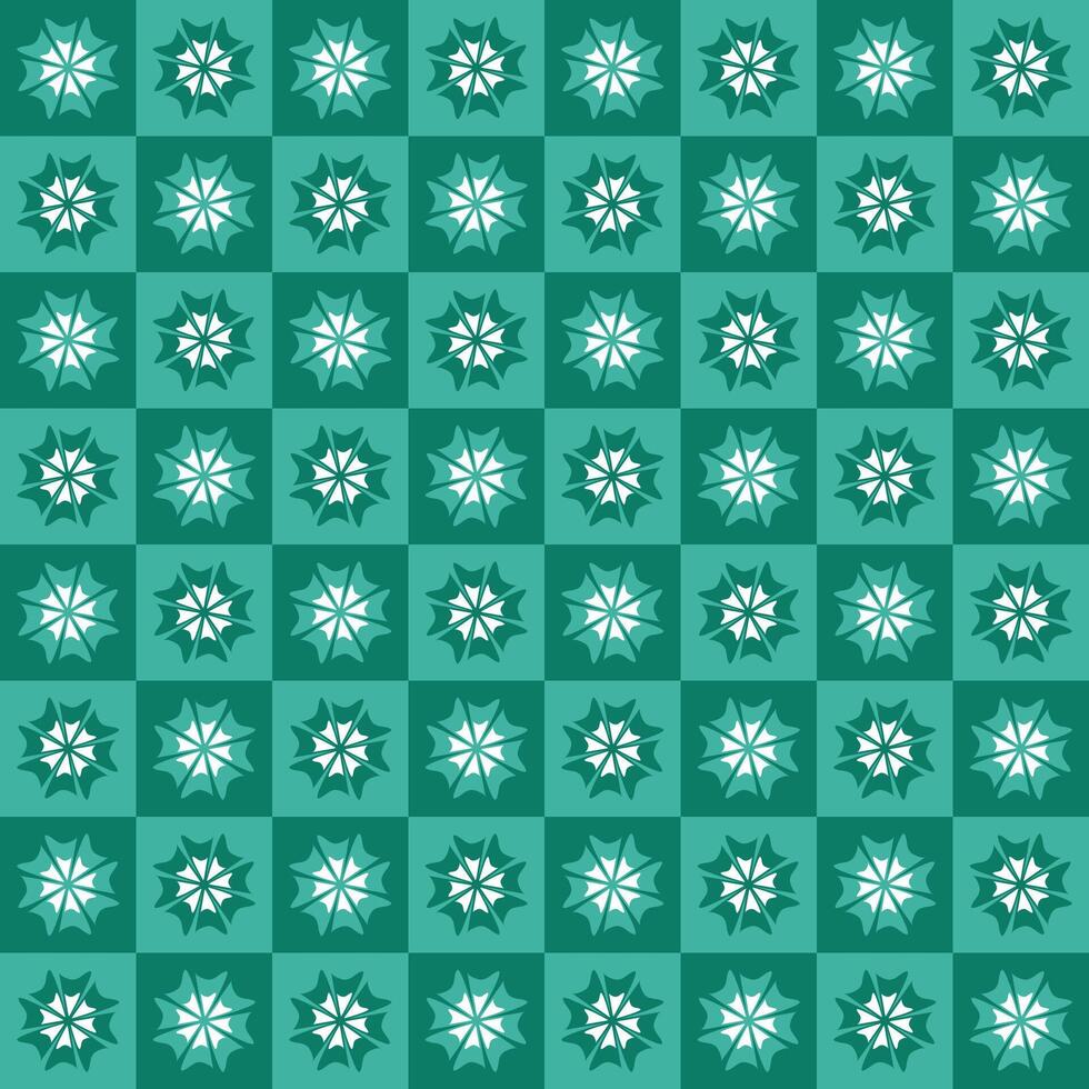 a green and white pattern with stars on it vector