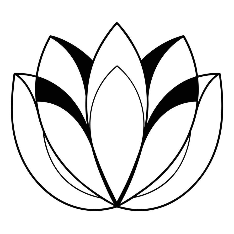 Stylized lotus flower vector
