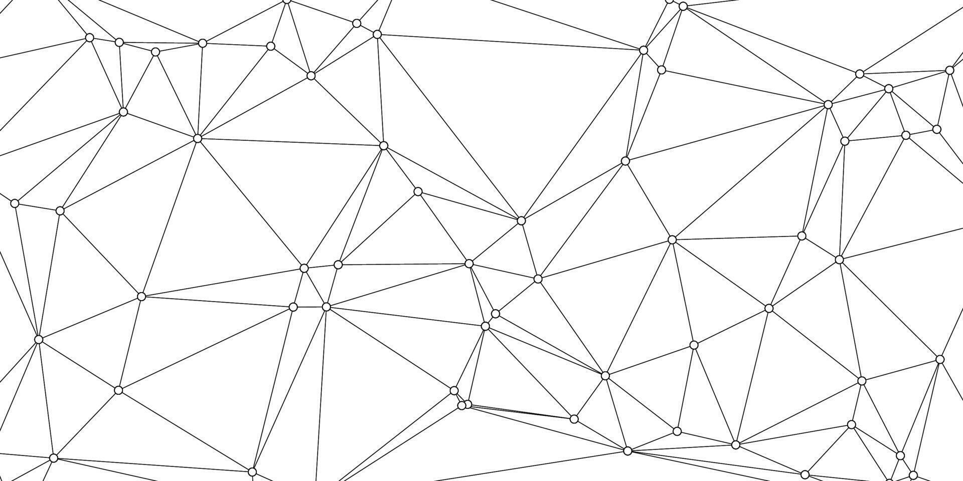 Abstract banner with low poly plexus design with connecting lines and dots vector