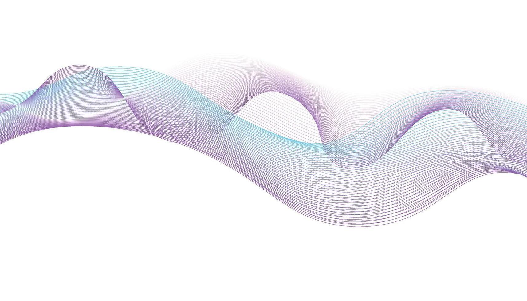 Wave Background with Gradient Lines vector