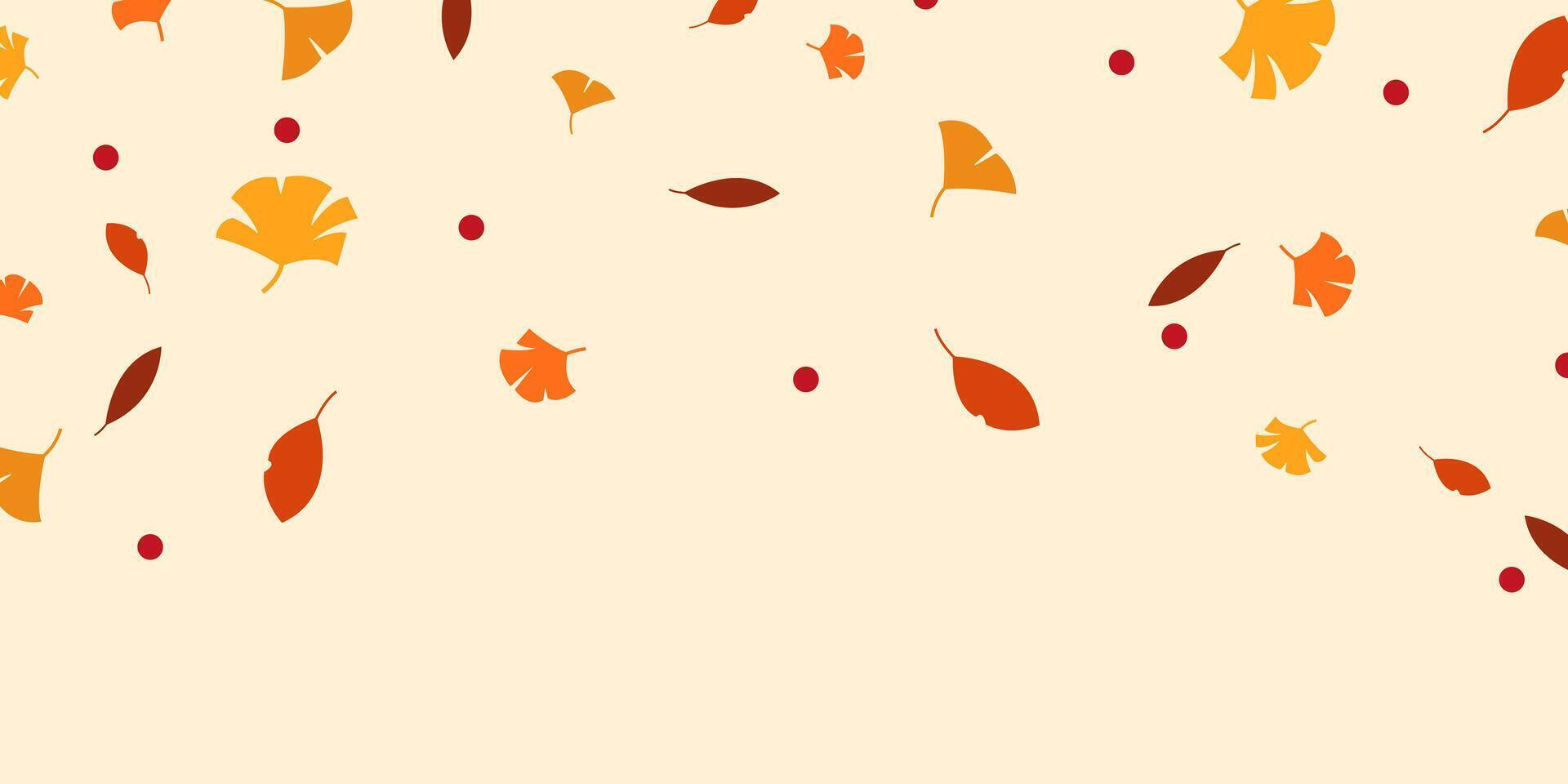 Fall leaves background vector