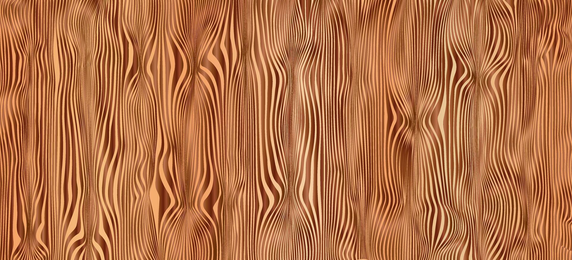 Seamless wood texture with natural wavy grain lines in warm brown colors. Perfect for backgrounds, product mockups, packaging, crafts, and rustic or organic design projects. vector
