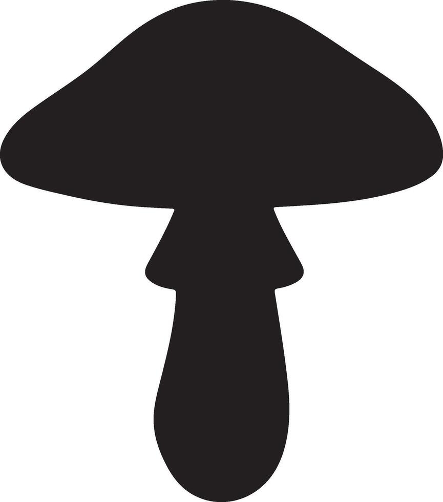 Traditional boletus mushroom silhouette style for rustic branding vector