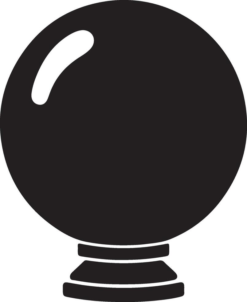 Clean Crystal Ball Drawing for Graphic Designers vector