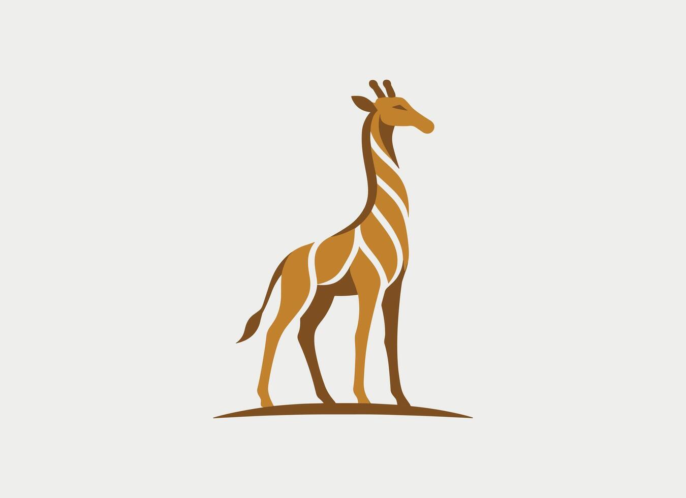 Giraffe Logo with Minimalist Style for Brand Identity vector